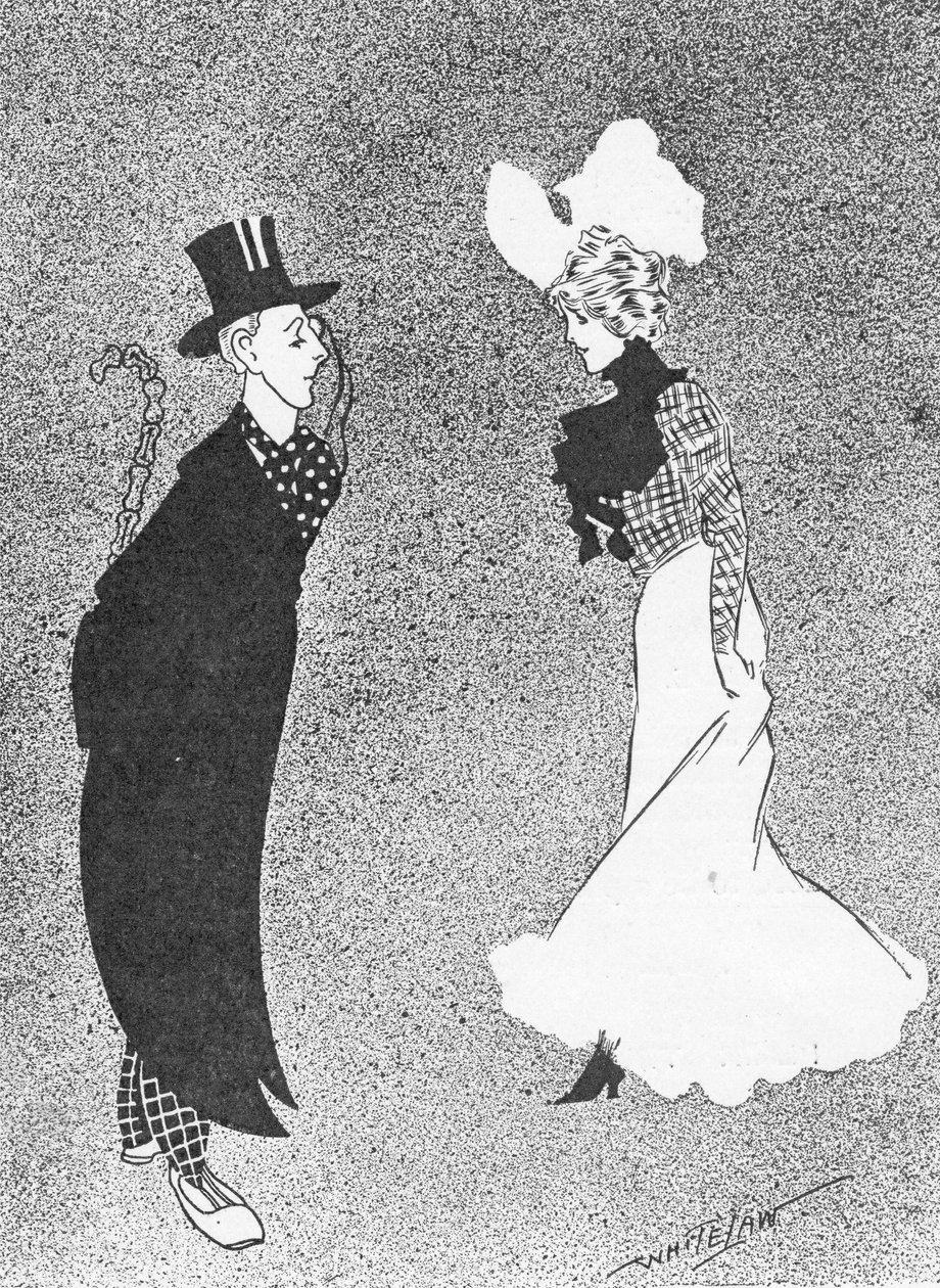 Il fatto nudo, illustrazione da The King, 25 maggio 1901 da English School