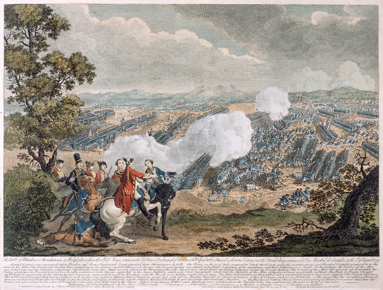 La battaglia di Minden da English School