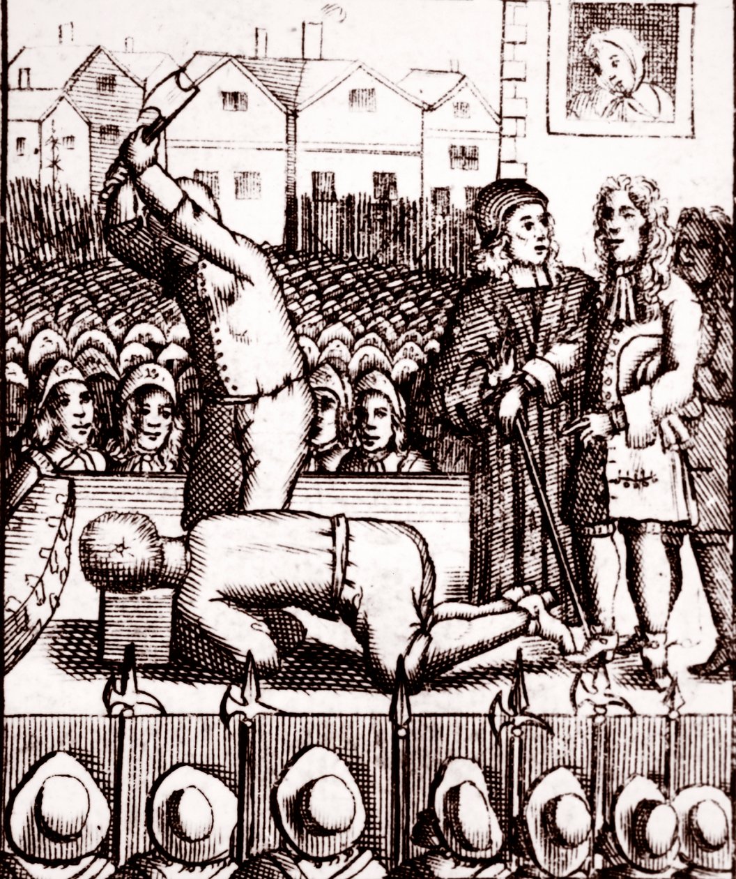 La decapitazione del Duca di Monmouth a Tower Hill, 15 luglio 1685 da English School