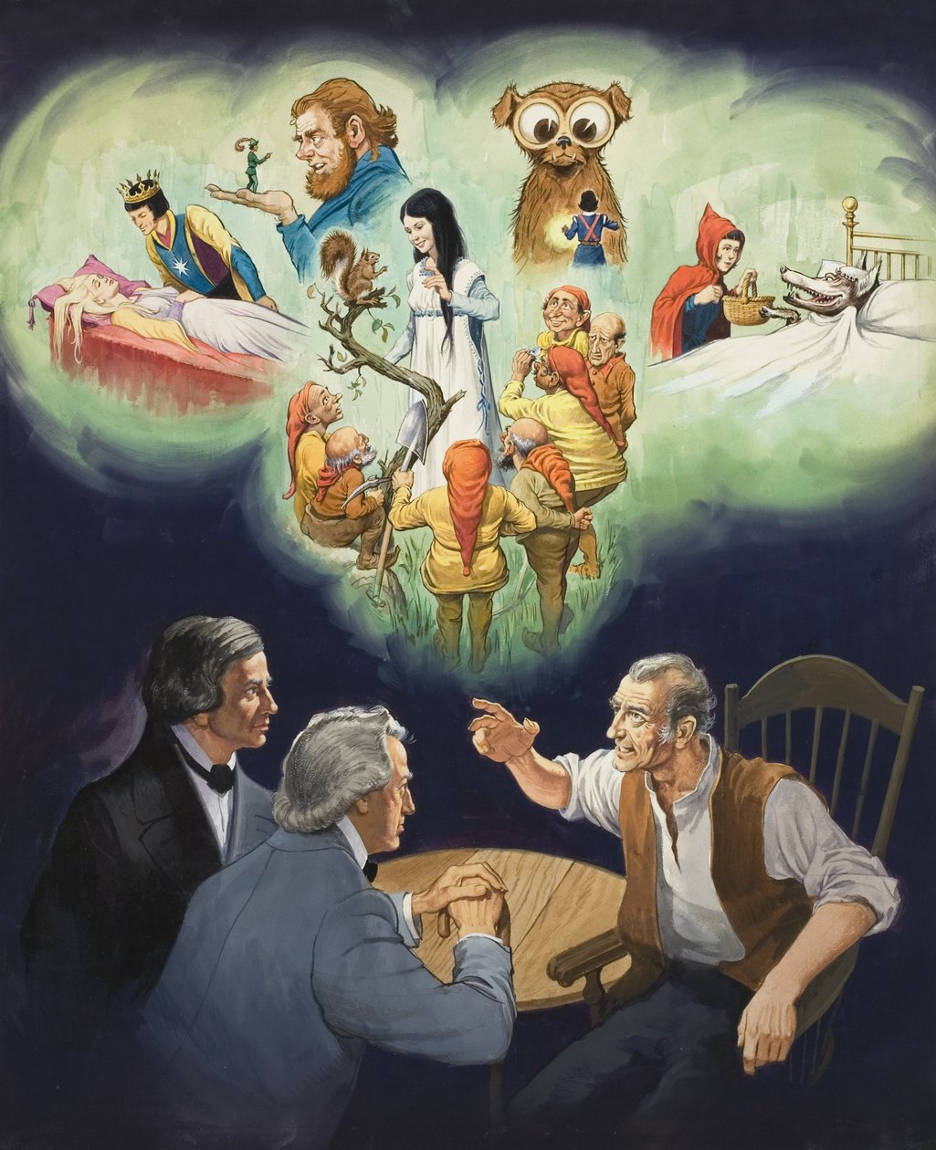 I fratelli Grimm (gouache su carta) da English School