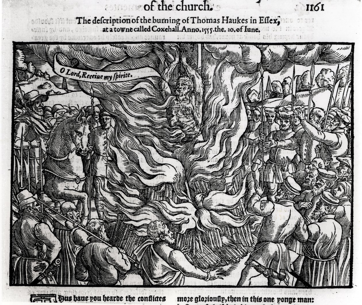 Il rogo di Thomas Haukes, 10 giugno 1555, da 