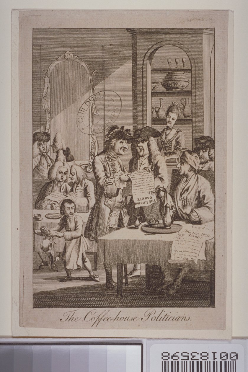 I politici del caffè, 1772 da English School