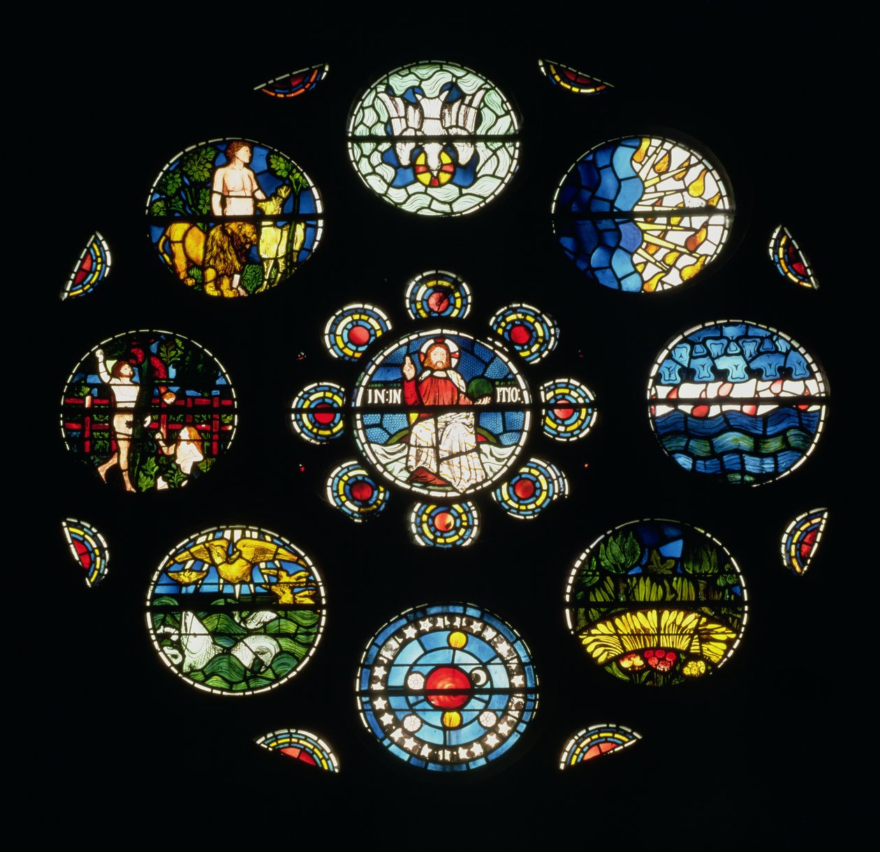 La Finestra della Creazione, progettata da Philip Webb, William Morris e Edward Burne-Jones, 1861 da English School