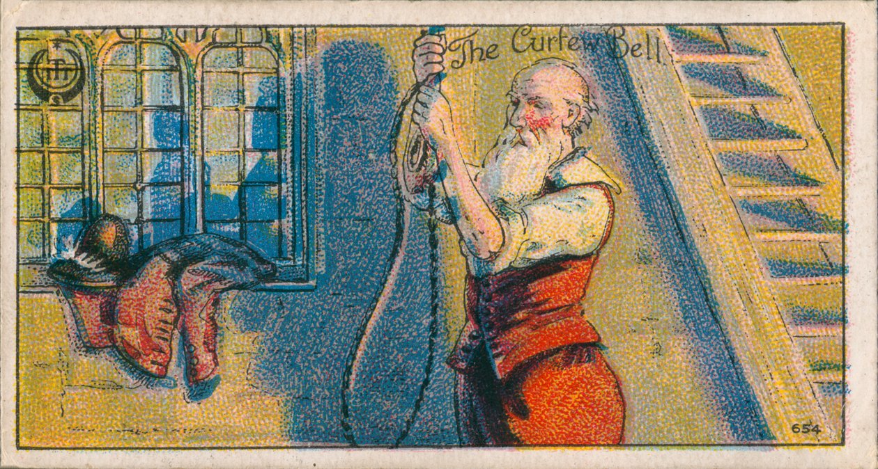 La campana del coprifuoco (cromolito) da English School