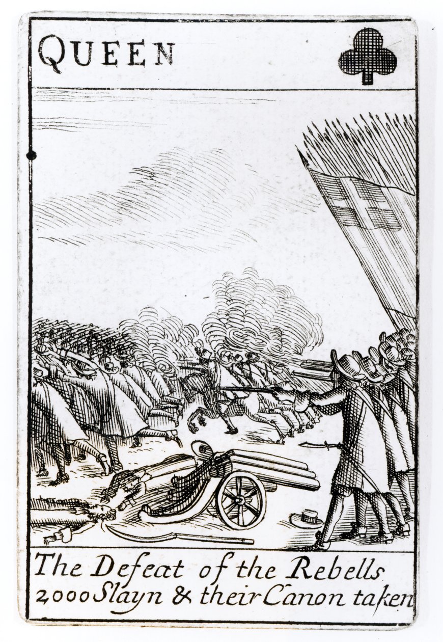 La sconfitta dei ribelli nella battaglia di Sedgemoor, 6 luglio 1685 da English School