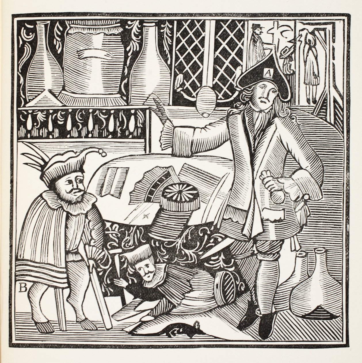 Il diavolo su due bastoni o la città svelata, illustrazione da Chap-books del XVIII secolo di John Ashton, pub. 1882 da English School