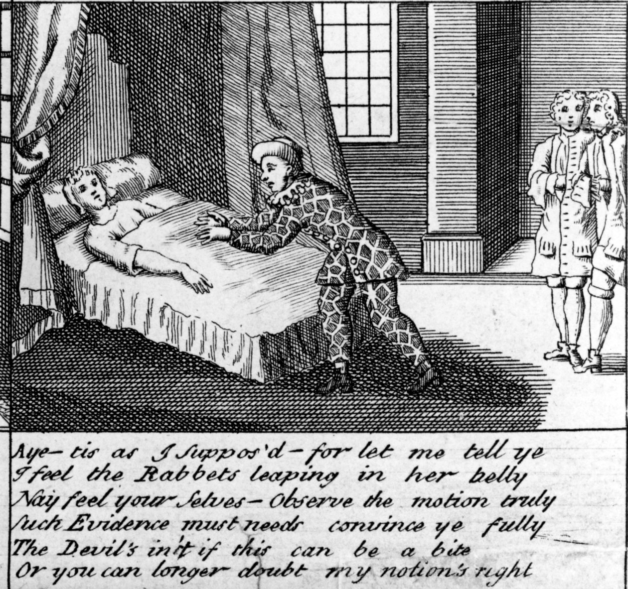 Il dottore in travaglio, o il nuovo Whim Wham da Guildford, c.1726 da English School