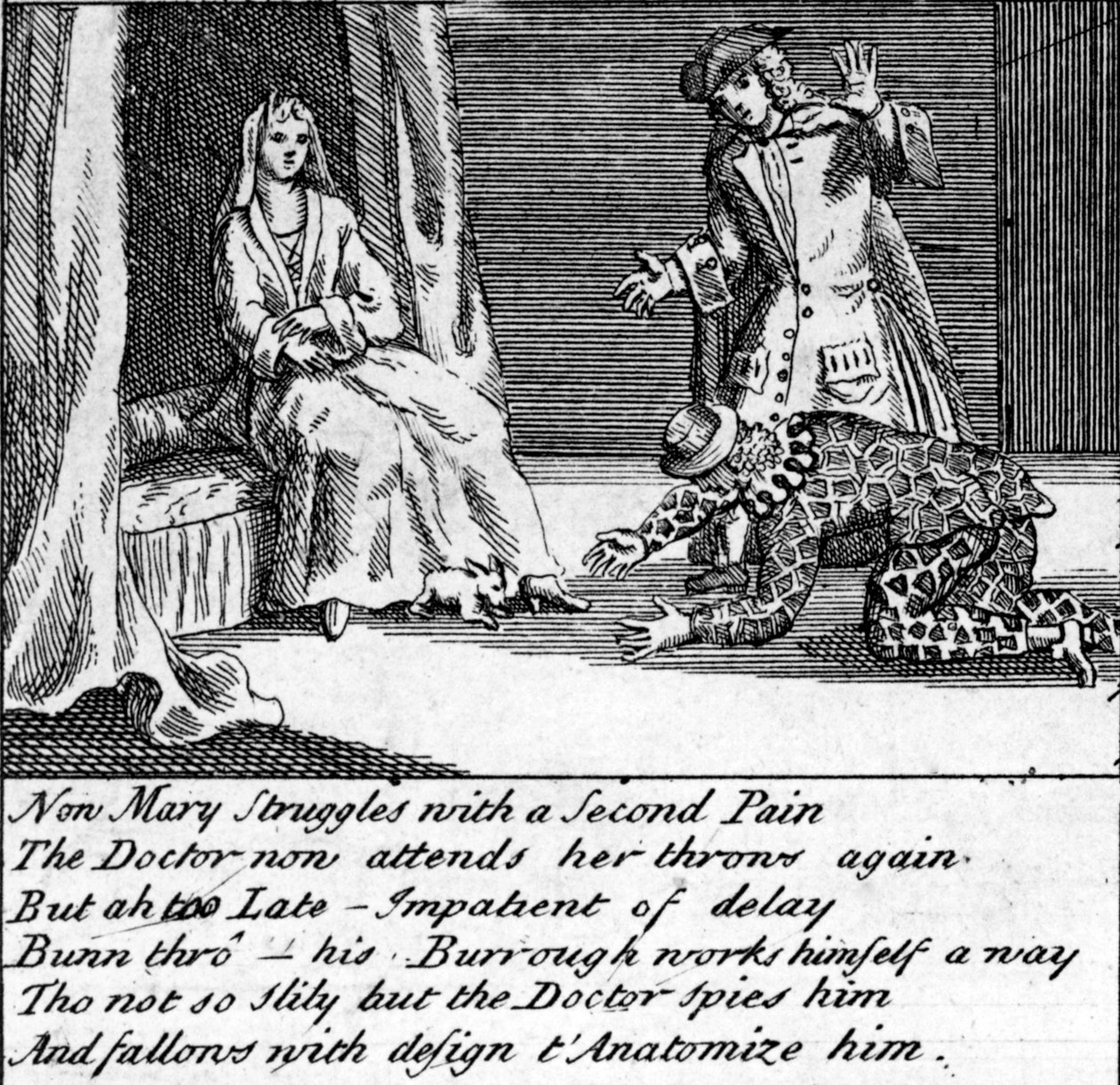 Il dottore in travaglio, o il nuovo Whim Wham da Guildford, c.1726 da English School