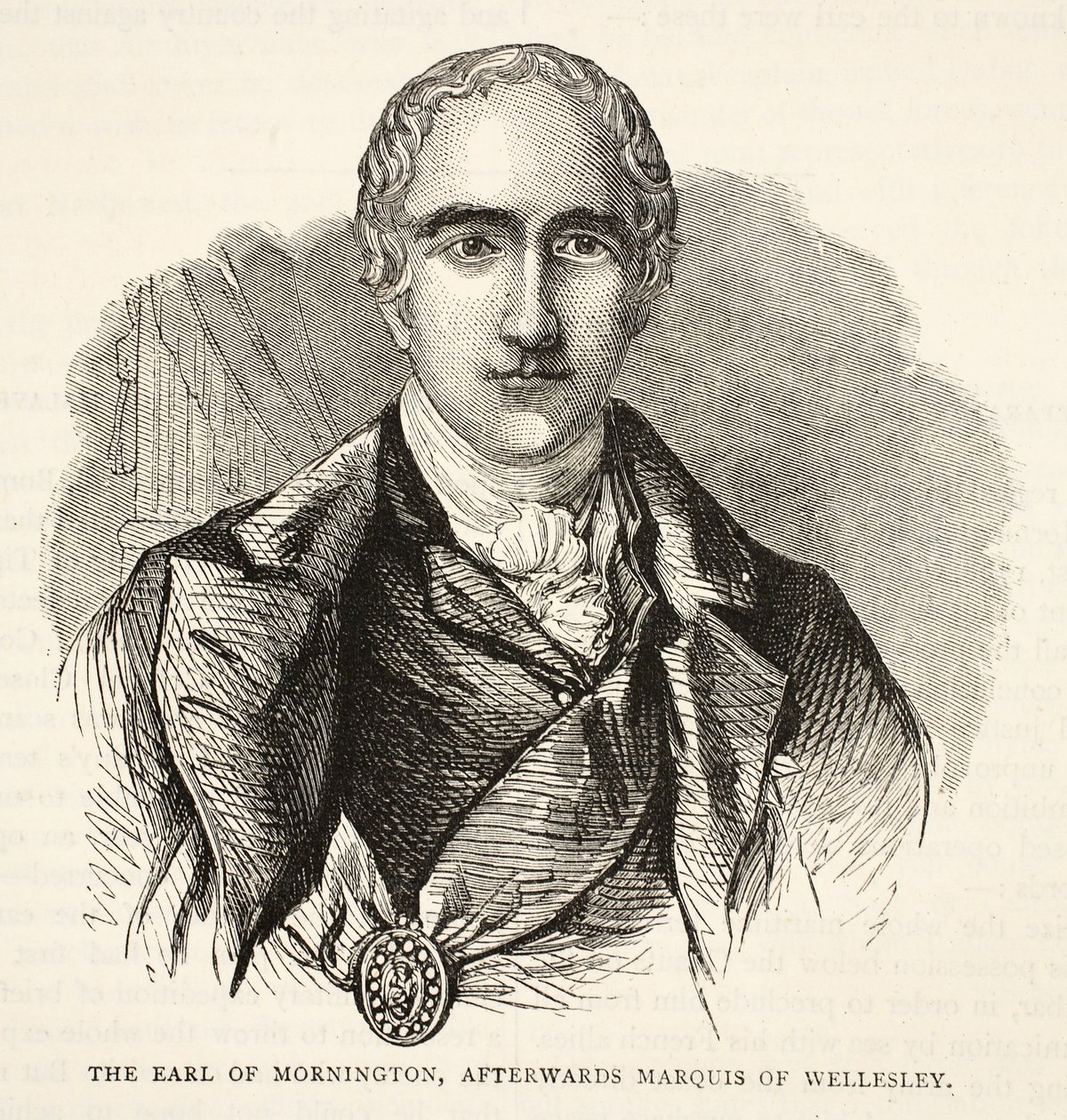 Il conte di Mornington, poi marchese di Wellesley, illustrazione da Cassells Illustrated History of India di James Grant, pub. 1879 da English School