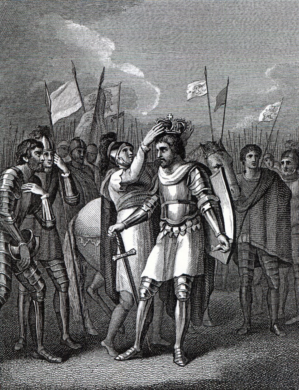 Il conte di Richmond scelto re dopo la battaglia di Bosworth, da 