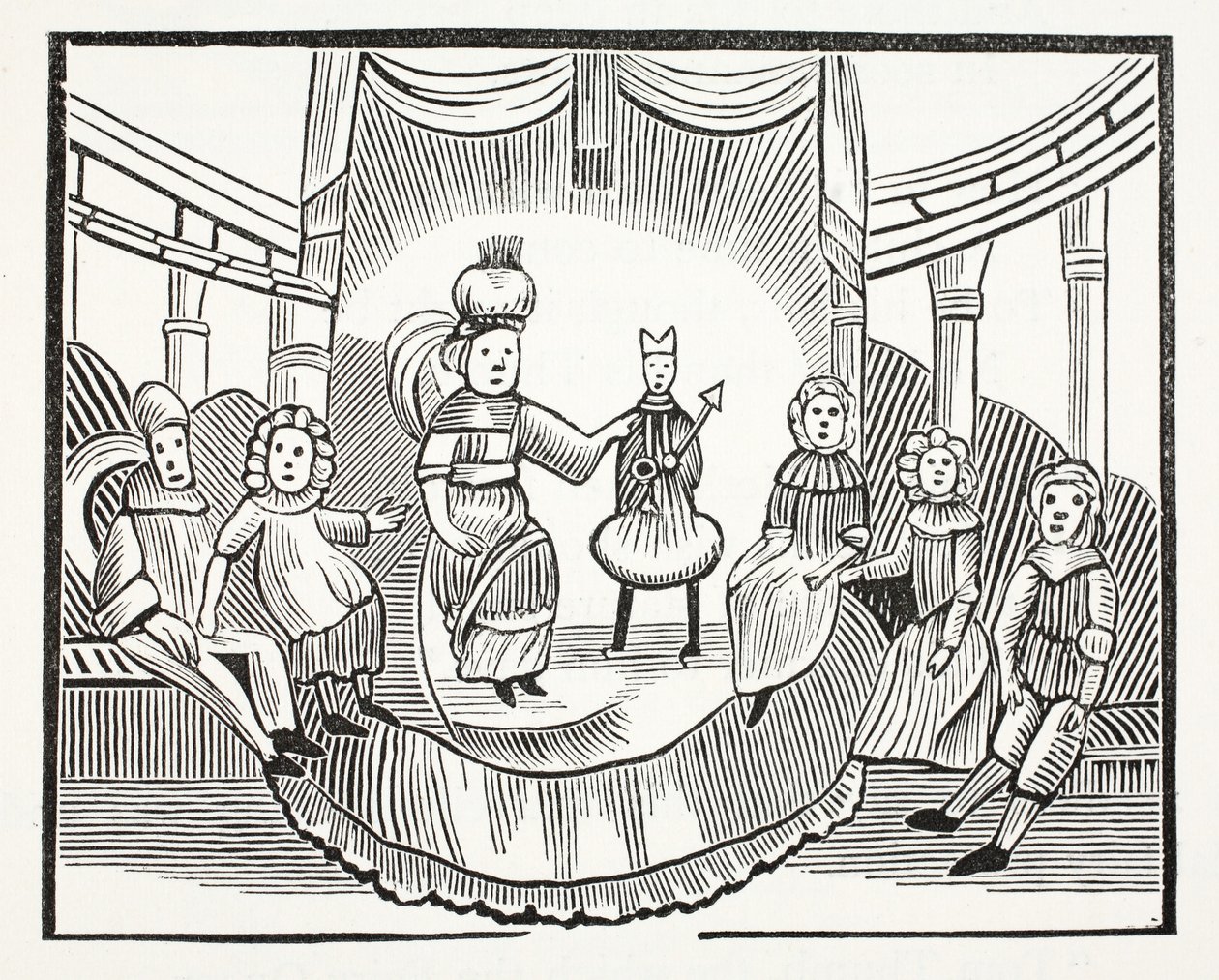 La famosa storia di Tom Thumb, illustrazione da Chap-books del XVIII secolo di John Ashton, pub. 1882 da English School
