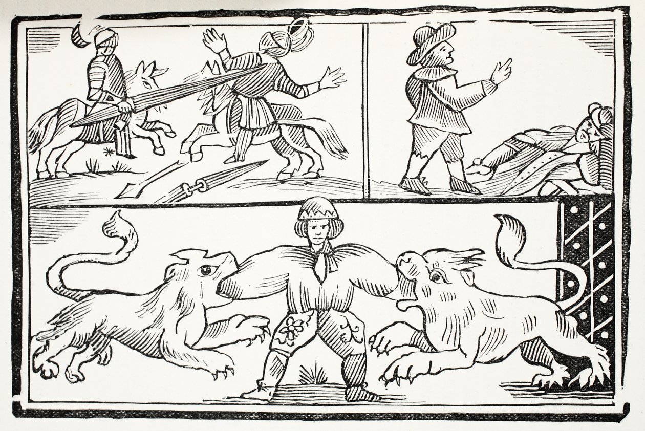 La famosa storia del valoroso apprendista di Londra, illustrazione da Chap-books del XVIII secolo di John Ashton, pub. 1882 da English School