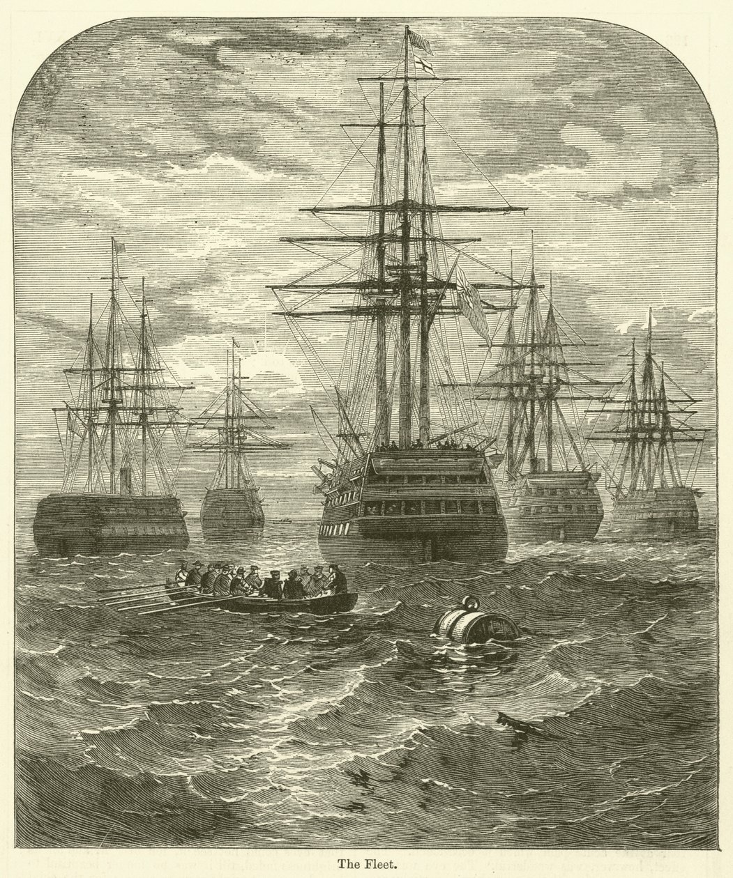 La flotta (incisione) da English School