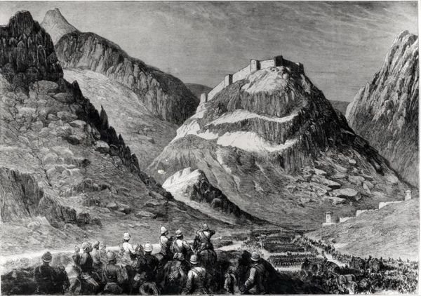 Il Forte di Ali Musjid nel Passo Khyber da English School