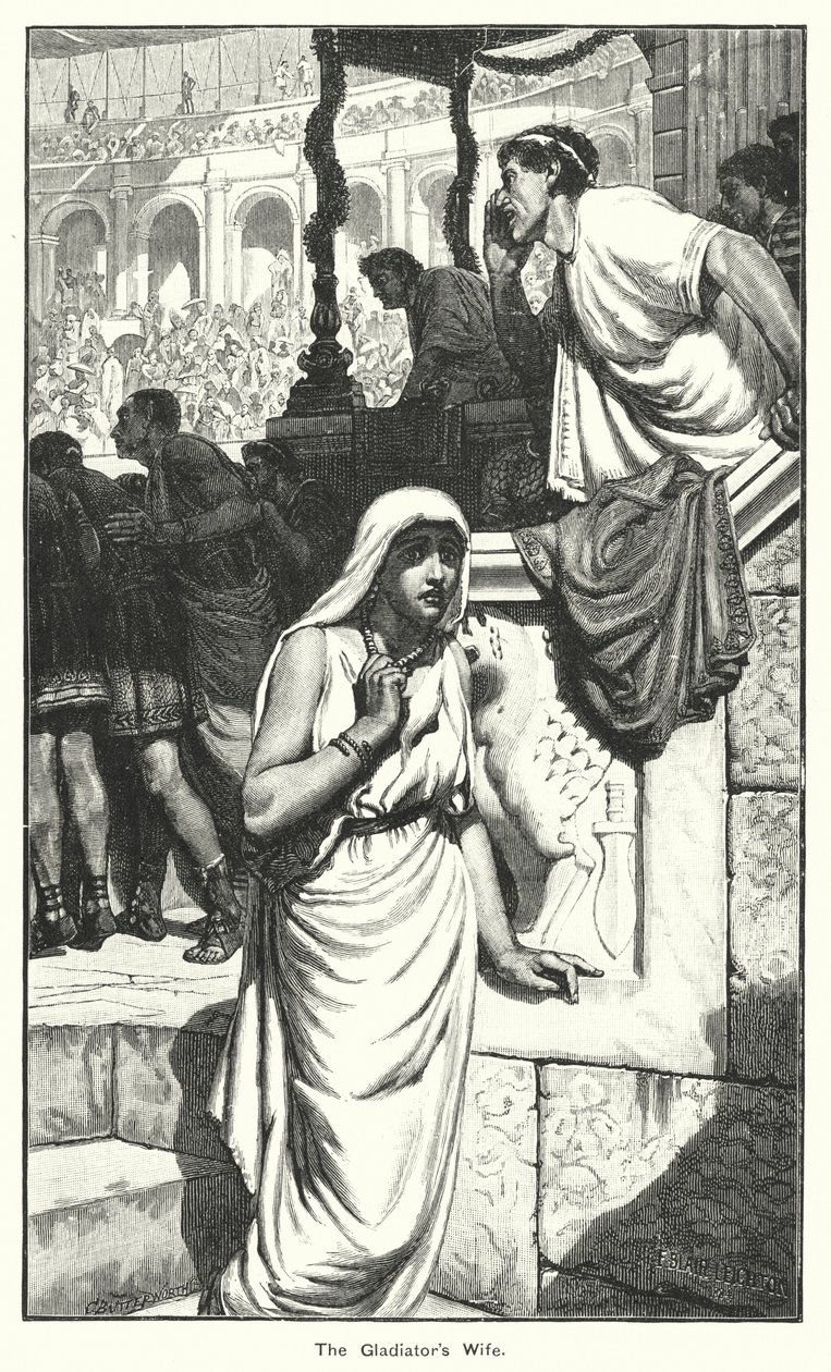 La moglie del gladiatore (incisione) da English School
