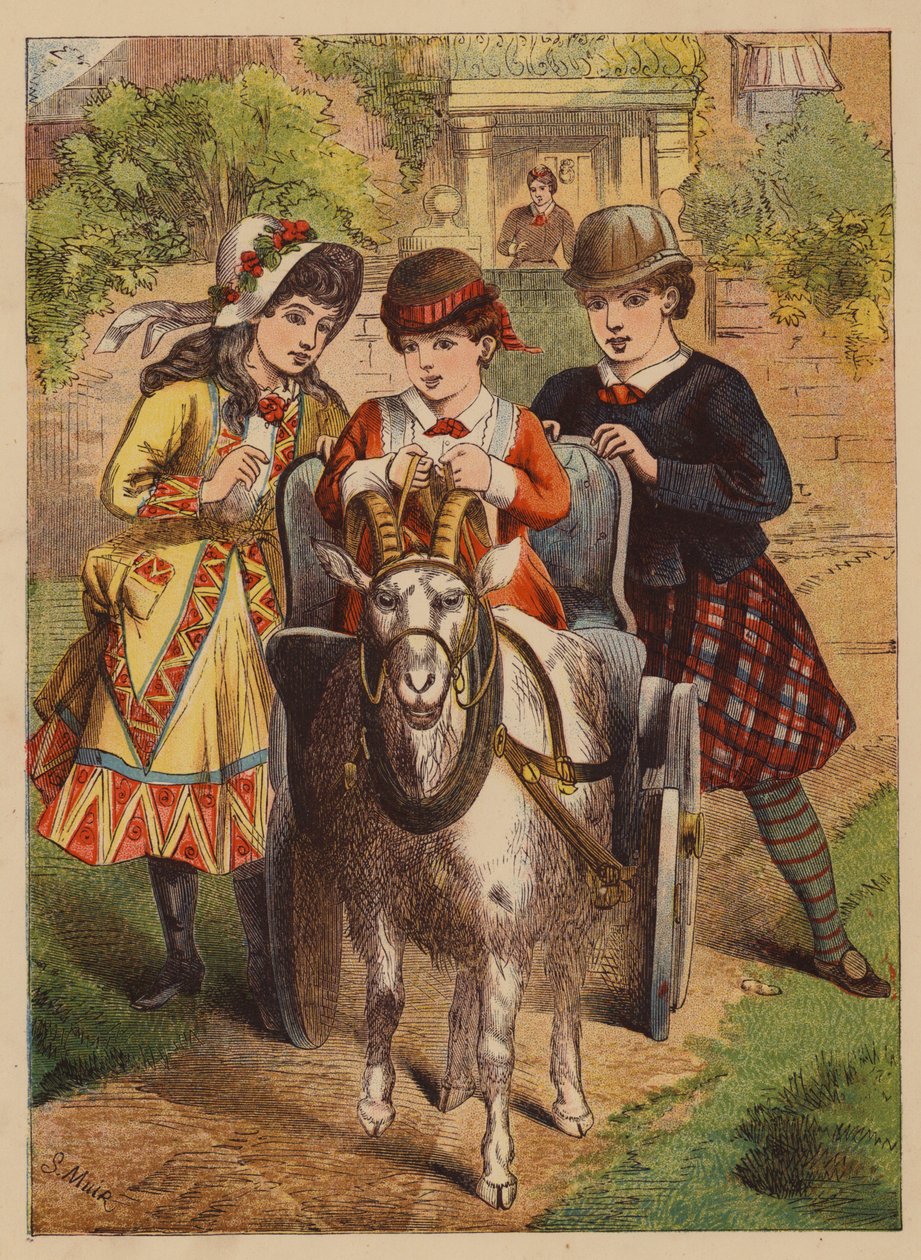 La poltrona della capra (litografia a colori) da English School