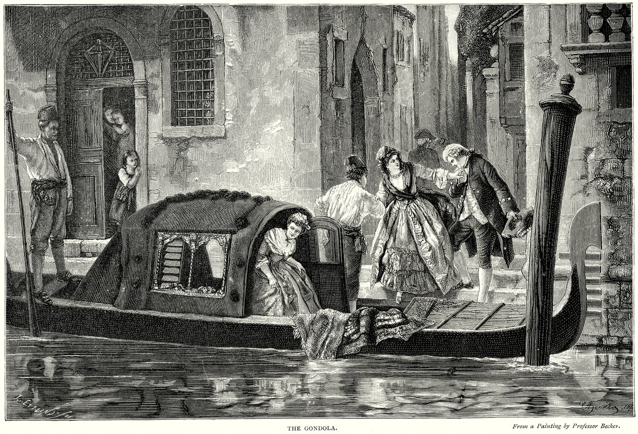 La gondola (incisione) da English School
