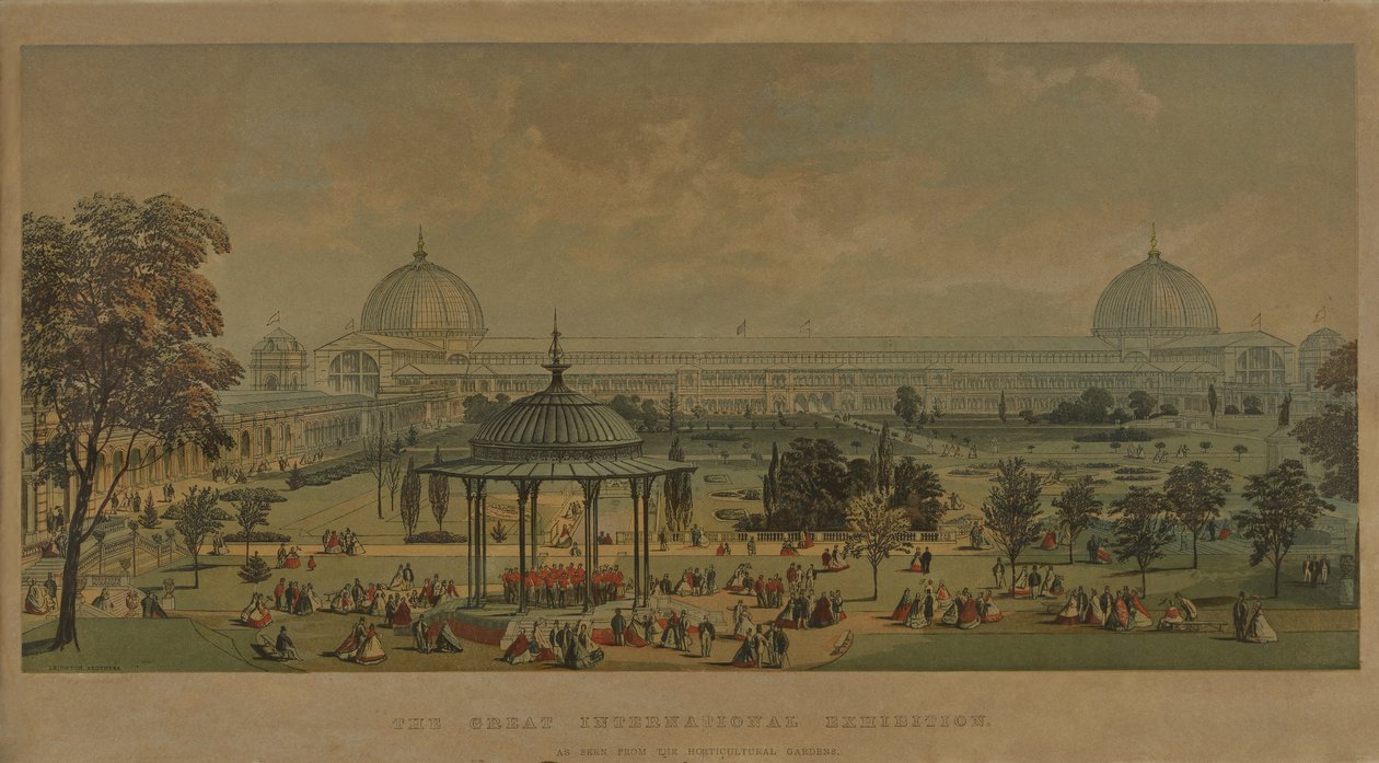La Grande Esposizione Internazionale, vista dai Giardini Orticoli, 1851 da English School