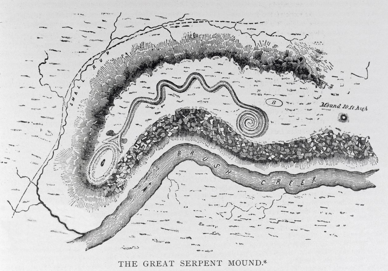 Il Grande Tumulo del Serpente, vicino a Locust Grove, Ohio, II secolo a.C., da 