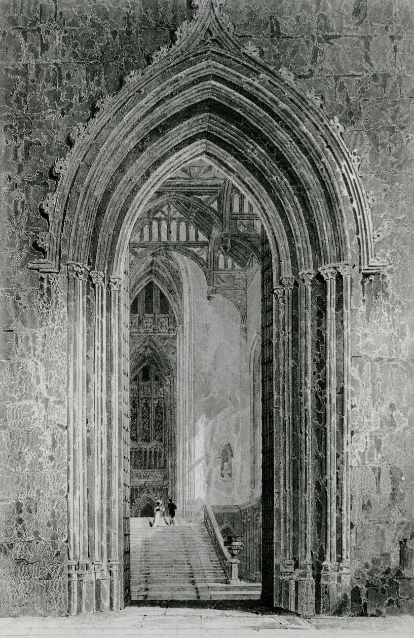 La Grande Sala Occidentale che conduce al Grand Saloon, o Ottagono, Fonthill Abbey, 1824 da English School