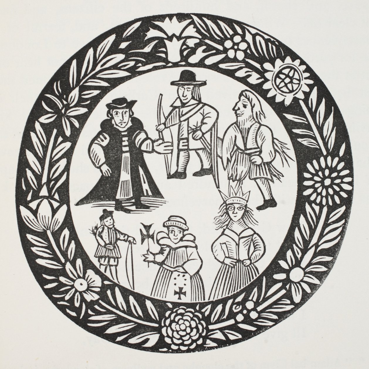 La storia di Adam Bell, Clim of the Clough e William of Cloudeslie, illustrazione da Chap-books del XVIII secolo di John Ashton, pub. 1882 da English School
