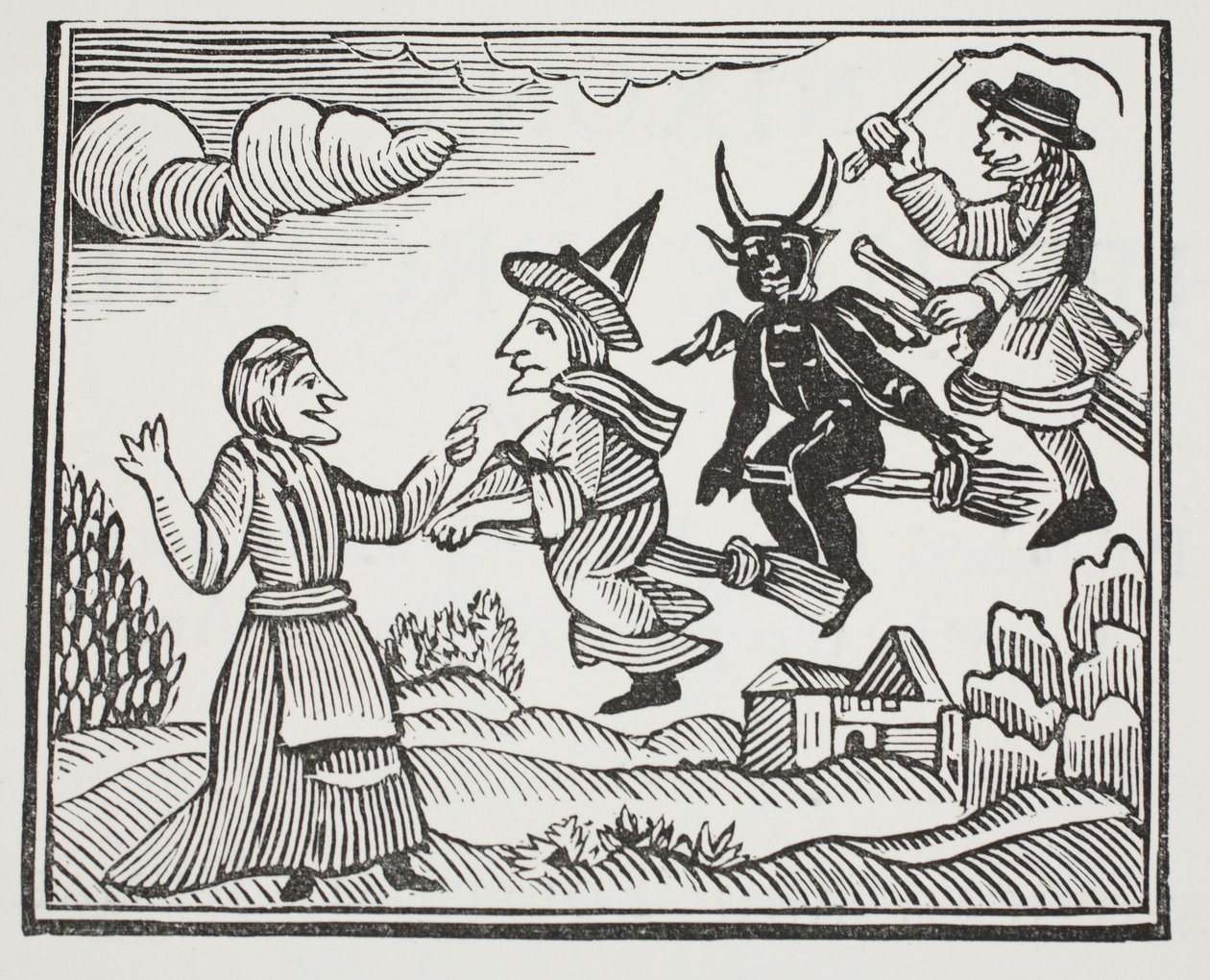 La Storia di Madre Shipton, illustrazione da Chap-books of the Eighteenth Century di John Ashton, pub. 1882 da English School