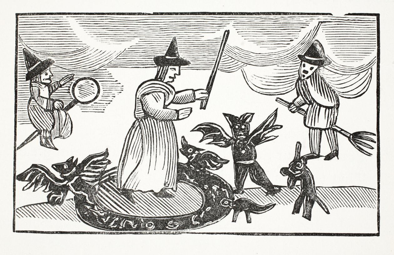 La Storia di Madre Shipton, illustrazione da Chap-books of the Eighteenth Century di John Ashton, pub. 1882 da English School
