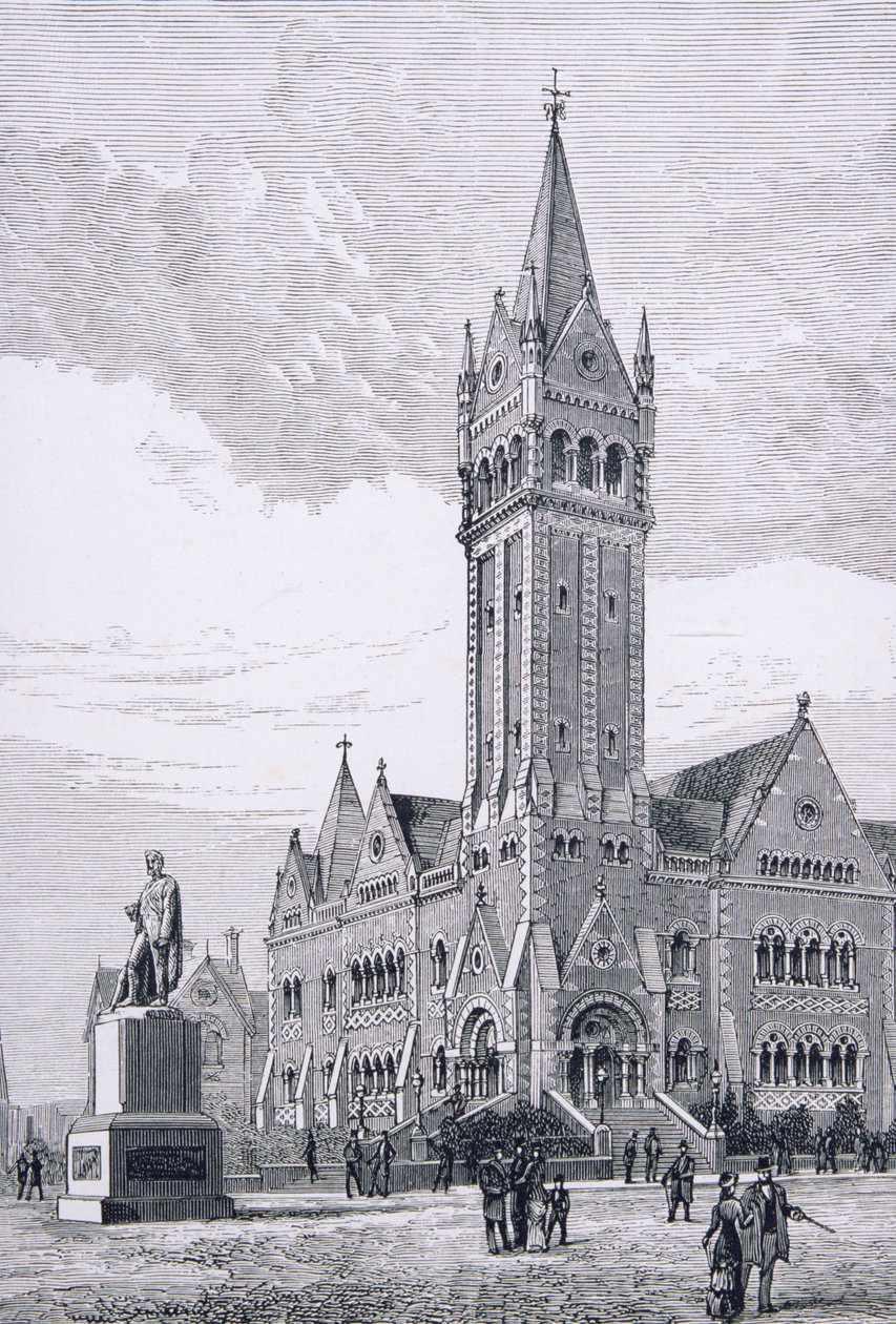 La Chiesa Indipendente, Collins Street, Melbourne, Australia, da Australian Pictures, pub. dalla Religious Tract Society, 1886 da English School