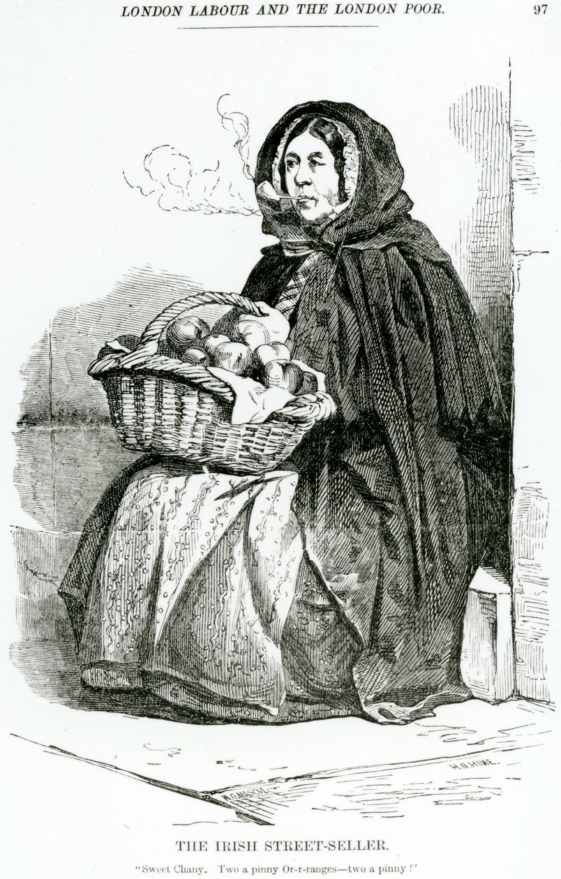 Il venditore ambulante irlandese, c.1840 da English School