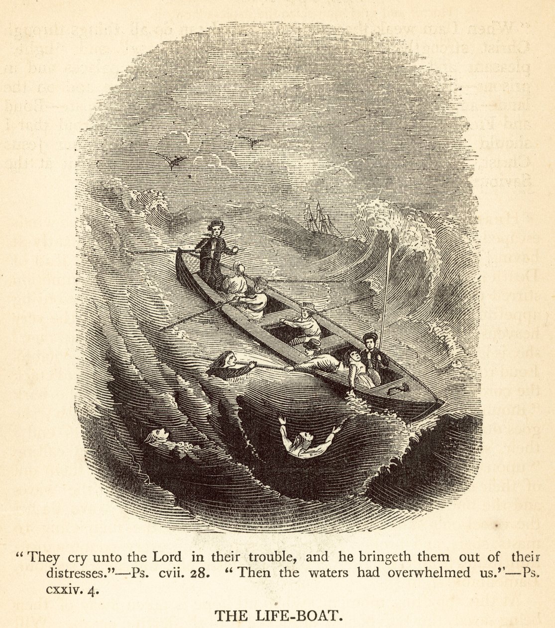 Il battello di salvataggio (incisione) da English School