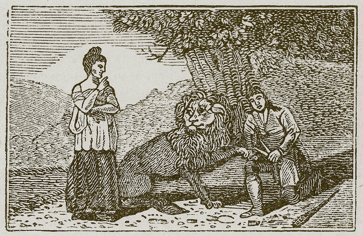 Il leone innamorato (incisione) da English School