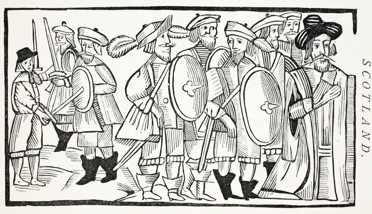 Il litigio degli amanti, illustrazione da Chap-books del XVIII secolo di John Ashton, pub. 1882 da English School