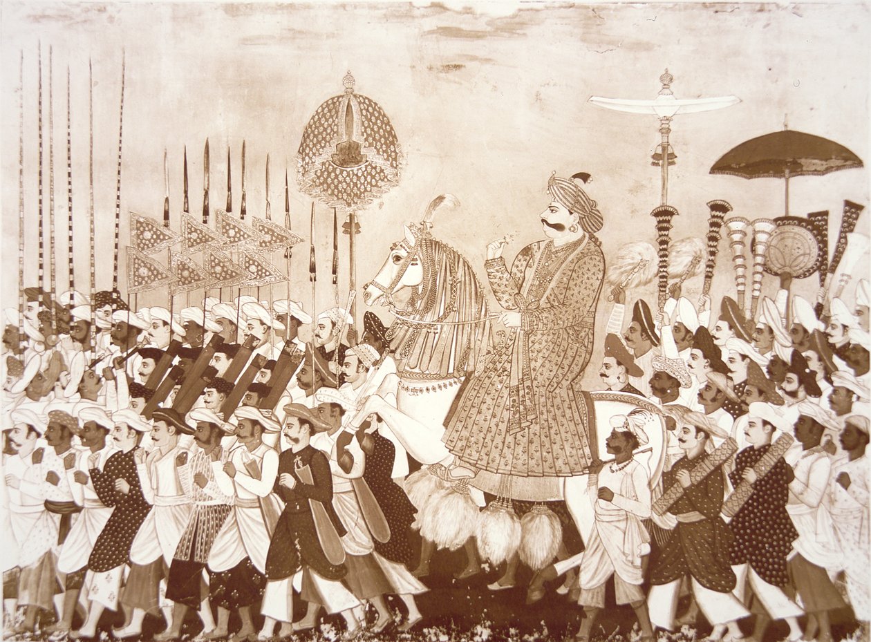 Il capo Mahratta Tulsaji di Tanjore da English School