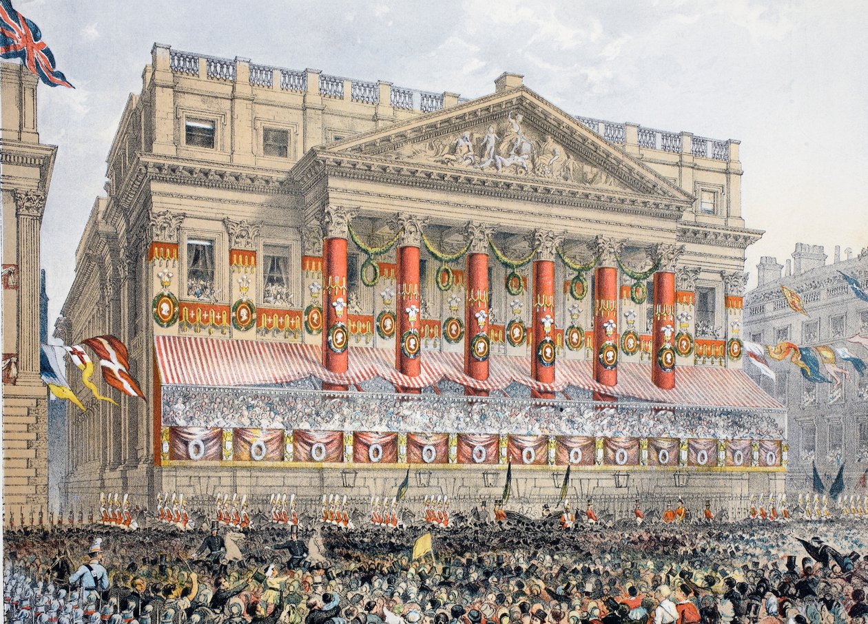 La Mansion House, 7 marzo 1863, da A Memorial of the Marriage of Edward VII and Alexandra of Denmark, pub. 1864 da English School