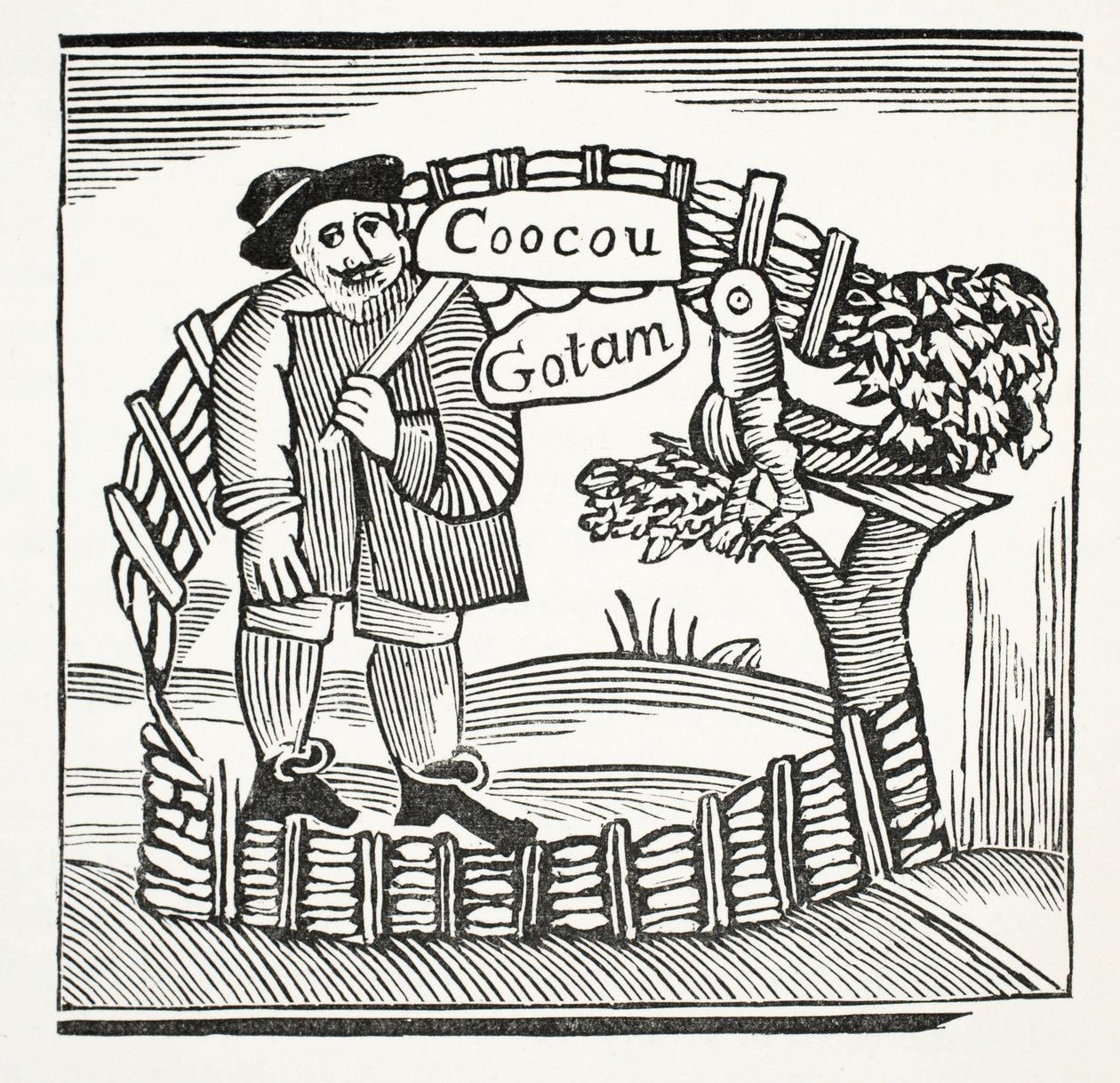I racconti allegri dei saggi di Gotham, illustrazione da Chap-books del XVIII secolo di John Ashton, pub. 1882 da English School