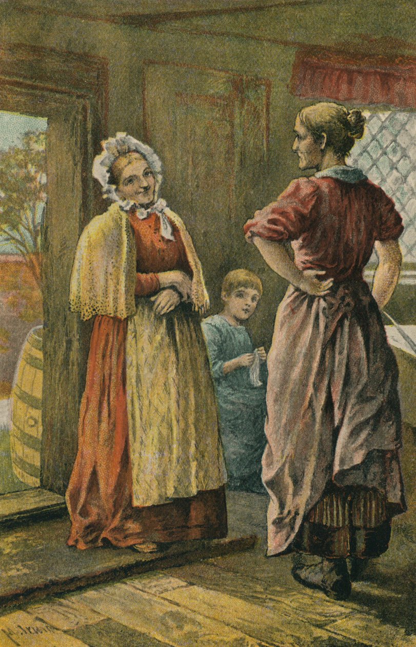 Il vicino di casa (litografia a colori) da English School