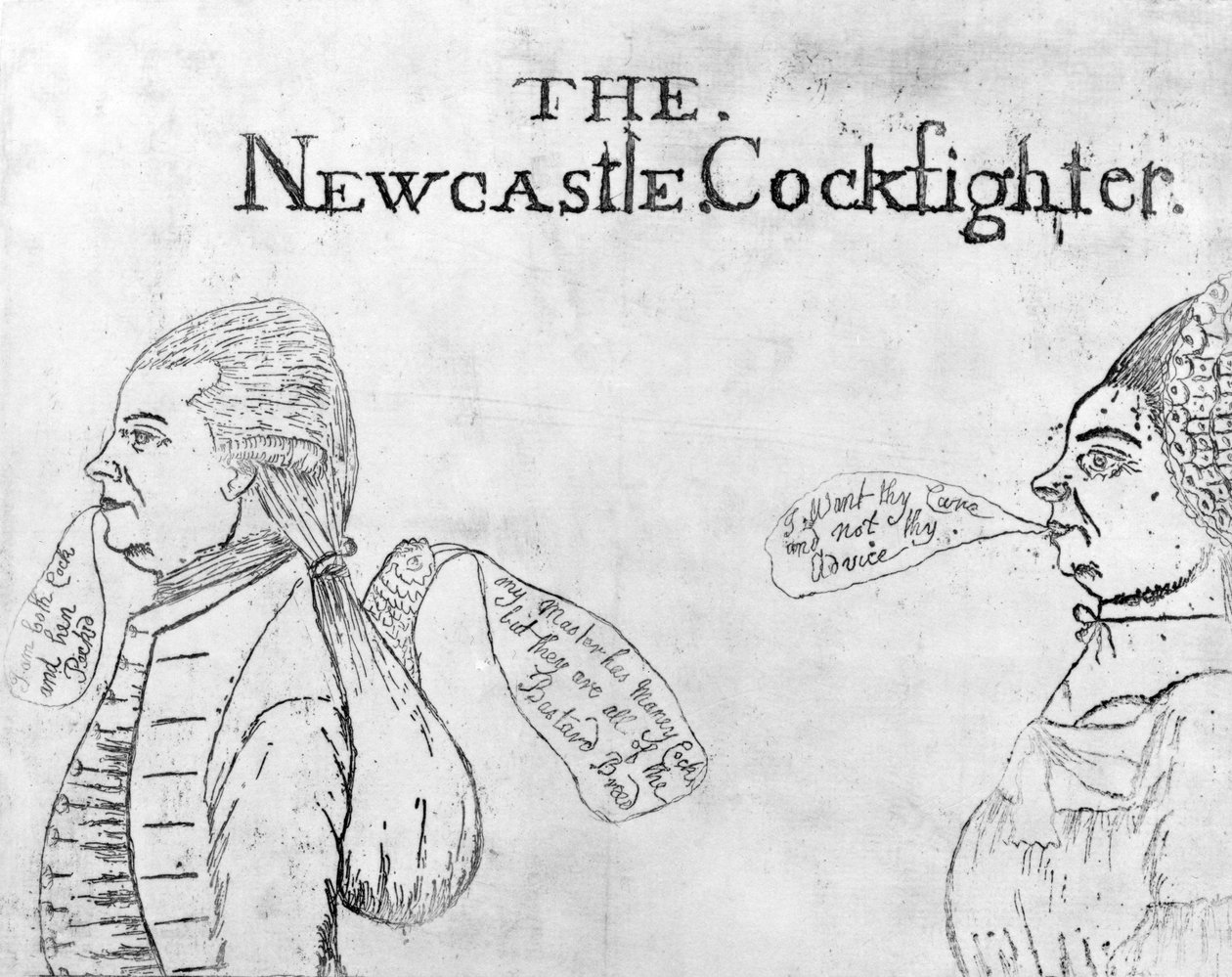 Il combattente di galli di Newcastle da English School