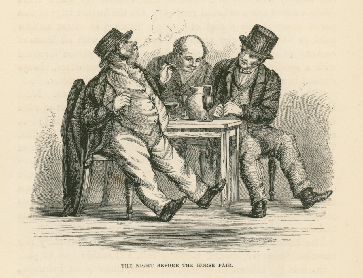 La notte prima della fiera dei cavalli (incisione) da English School