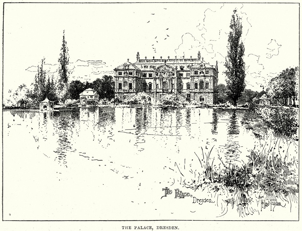 Il Palazzo, Dresda (incisione) da English School