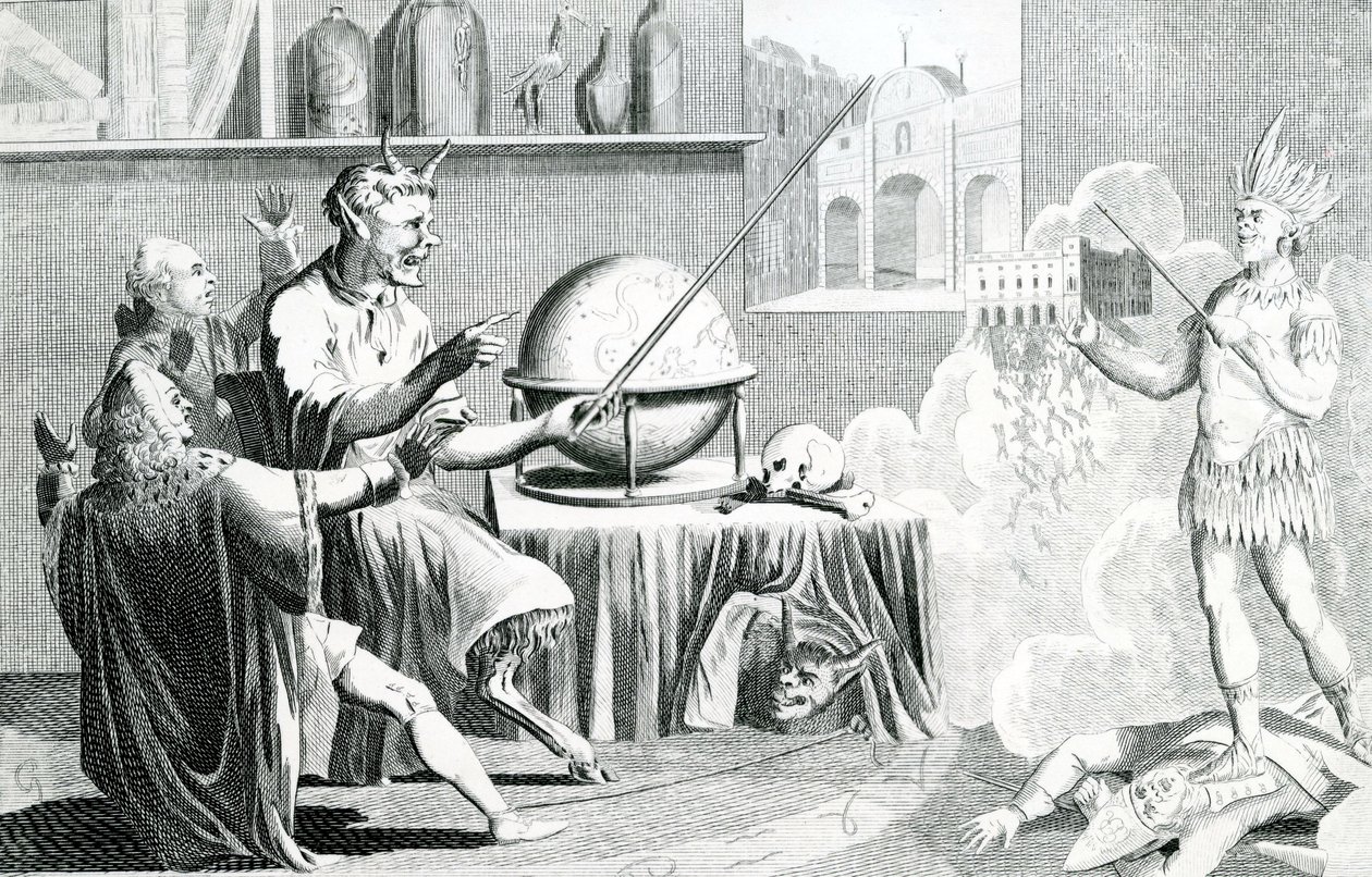 Il Parlamento sciolto, o, il Diavolo diventato indovino, inciso da G. Terry, circa 1774 da English School