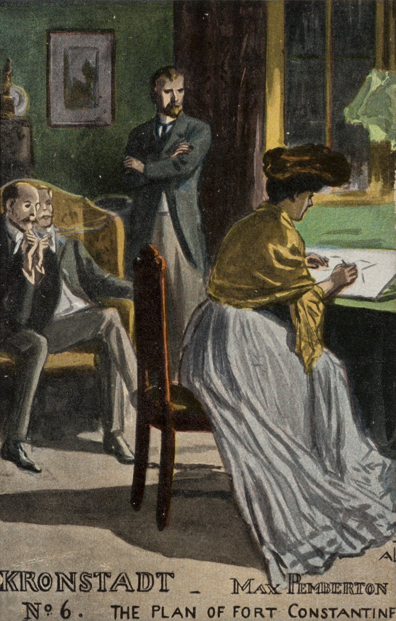 La pianta del Forte Costantino (litografia a colori) da English School