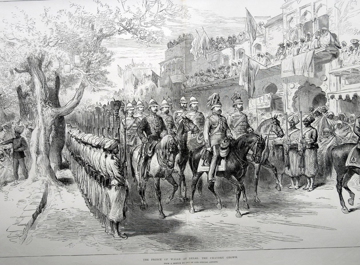 Il Principe di Galles a Delhi: il Chandry Chowk da English School