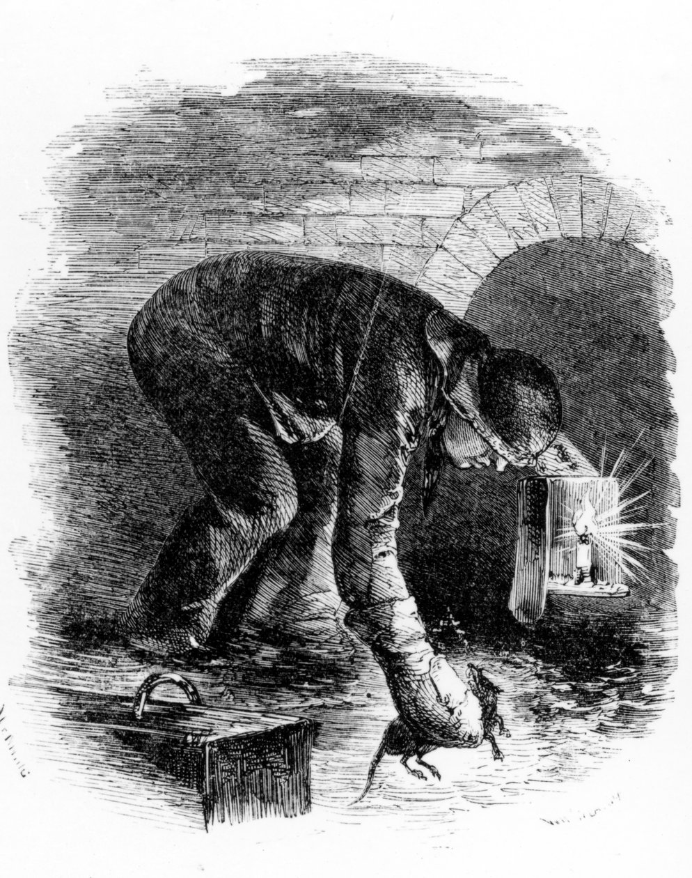 I cacciatori di topi delle fogne, illustrazione da 