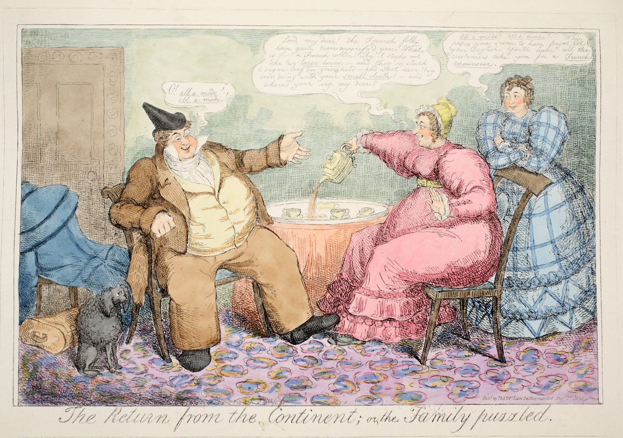Il ritorno dal continente o la famiglia perplessa, pub. 1835 da English School