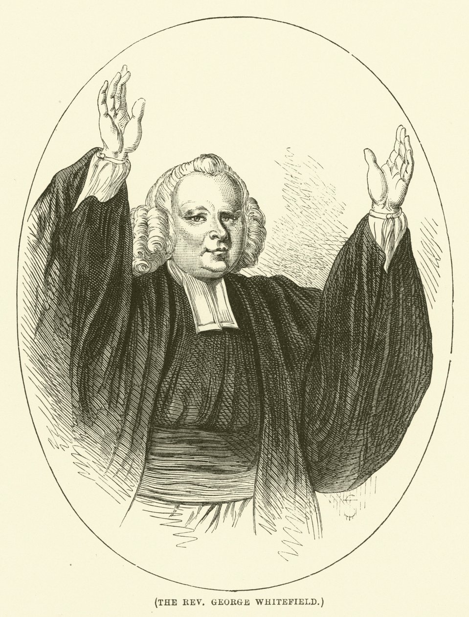 Il reverendo George Whitefield (incisione) da English School