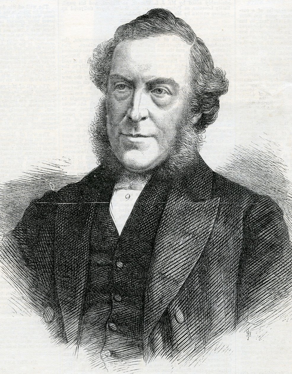 Il Reverendo John Bedford, Presidente della Conferenza Metodista Wesleyana, 1867 da English School