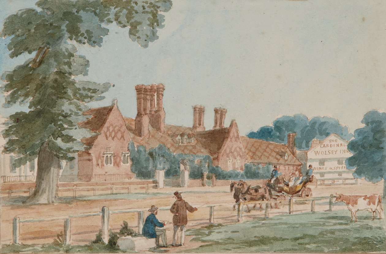 Le scuderie reali, c.1865 da English School