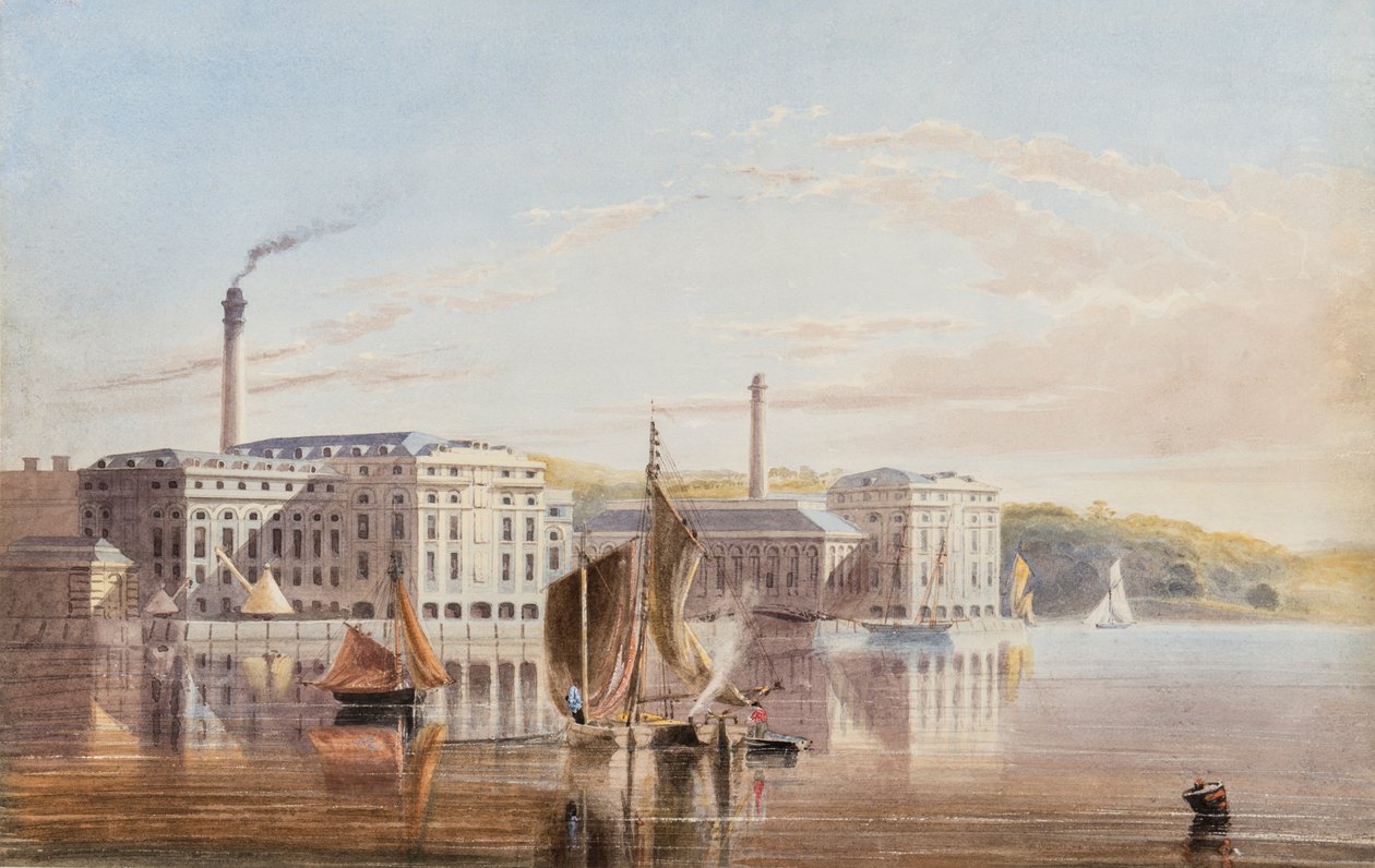 Il Royal William Victualling Yard, Stonehouse, c.1840 da English School