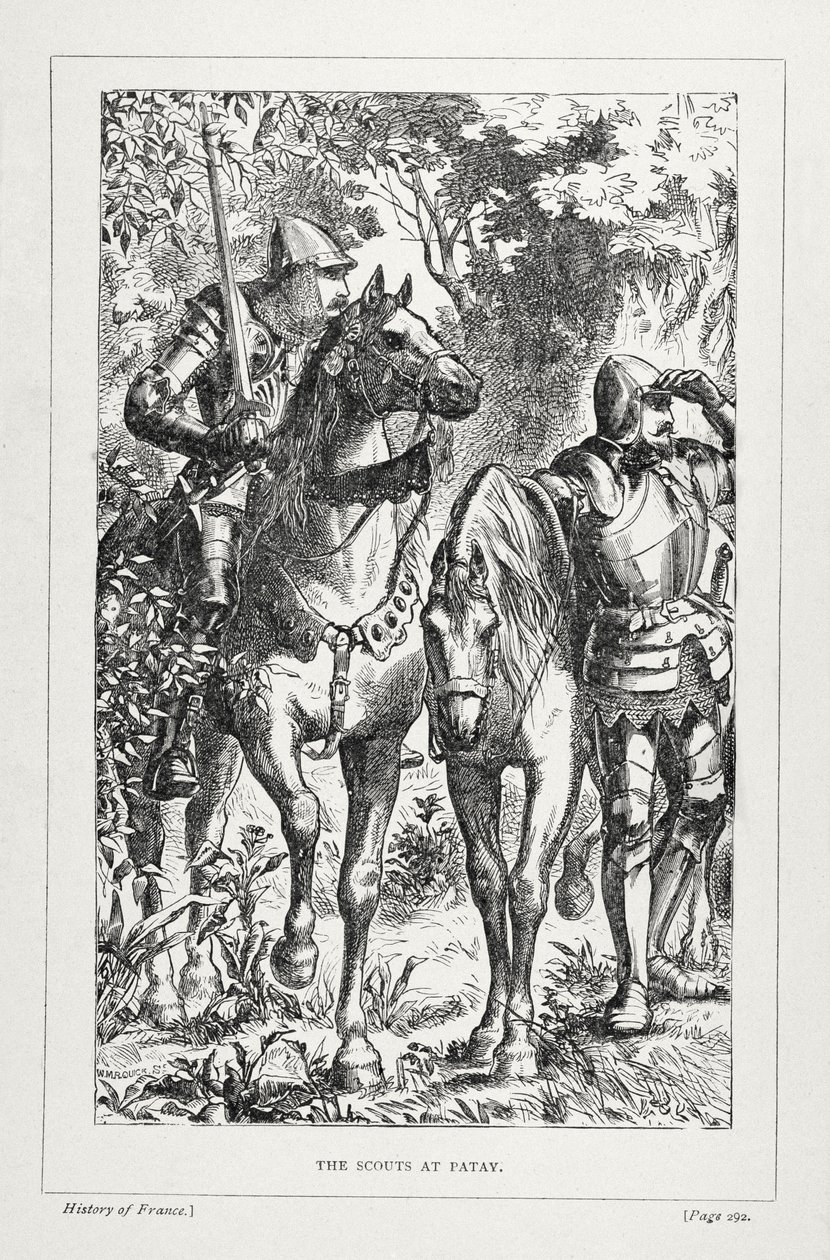 Gli esploratori a Patay, da La storia della Francia, di Emile de Bonnechose, pubblicato da Ward, Lock and Co, Londra da English School