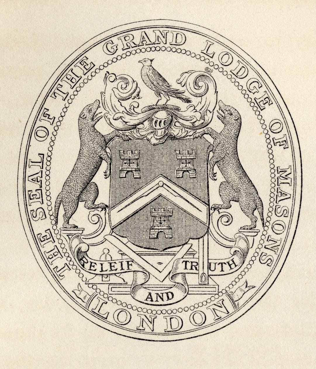 Il sigillo della Gran Loggia dei Massoni, Londra, prima del 1813, da 